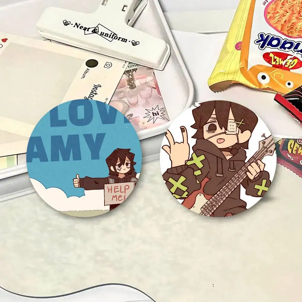 Korean Girl Love Anime L Love A-Amy Pins Brooch Cartoon Badge For Friend Backpack Clothes Collect Accessories Jewelry Gift