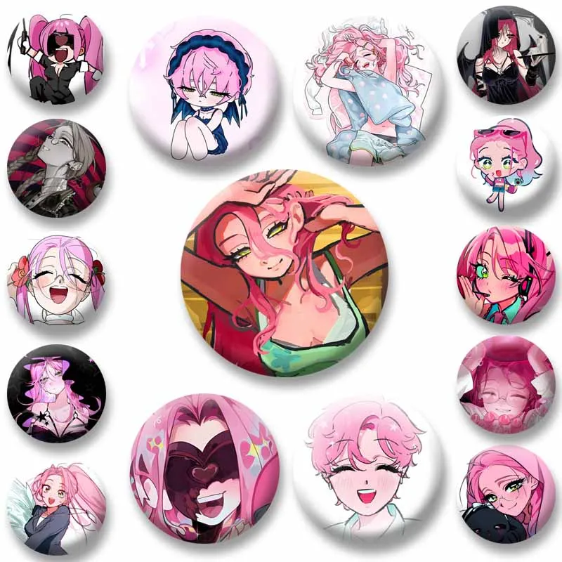 Cute Anime Alien Stage Mizi Enamel Badges Backpack Shoes Collar Lapel Pins Cartoon Role Playing Brooch Jewelry Accessories Gifts