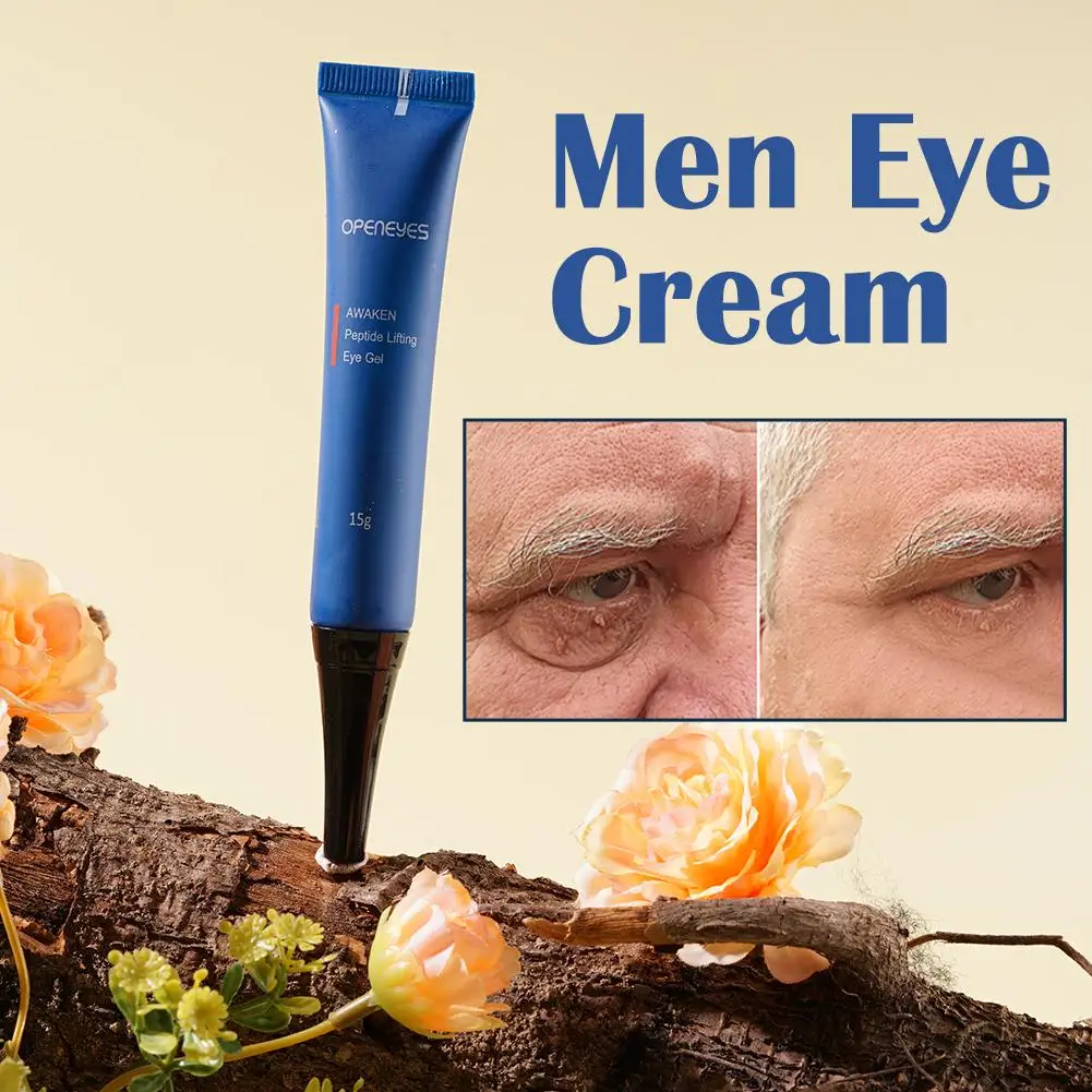 Lifting Eye Gel para Homens, Awaken Peptide, Melhora os Círculos Escuros, Reparação Eye Care, Hidratante, Desvanece-se Linhas Finas, Inchaço Linhas