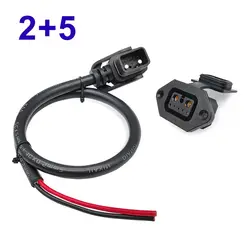 2+5 E-bike Battery Charging Connector Power Cord 2+5pin Female Socket with Cover Electric Vehicle Charging Line Battery Plug