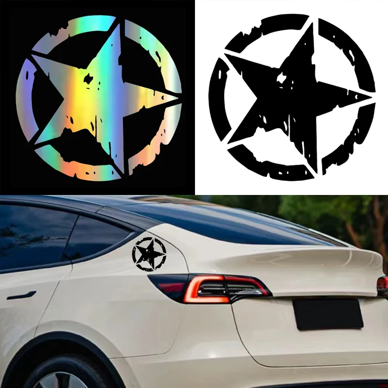 1pc Car Stickers 3 Colors Star Graphic Motorcycle Off-road vehicle Decals Vinyl Car-Styling