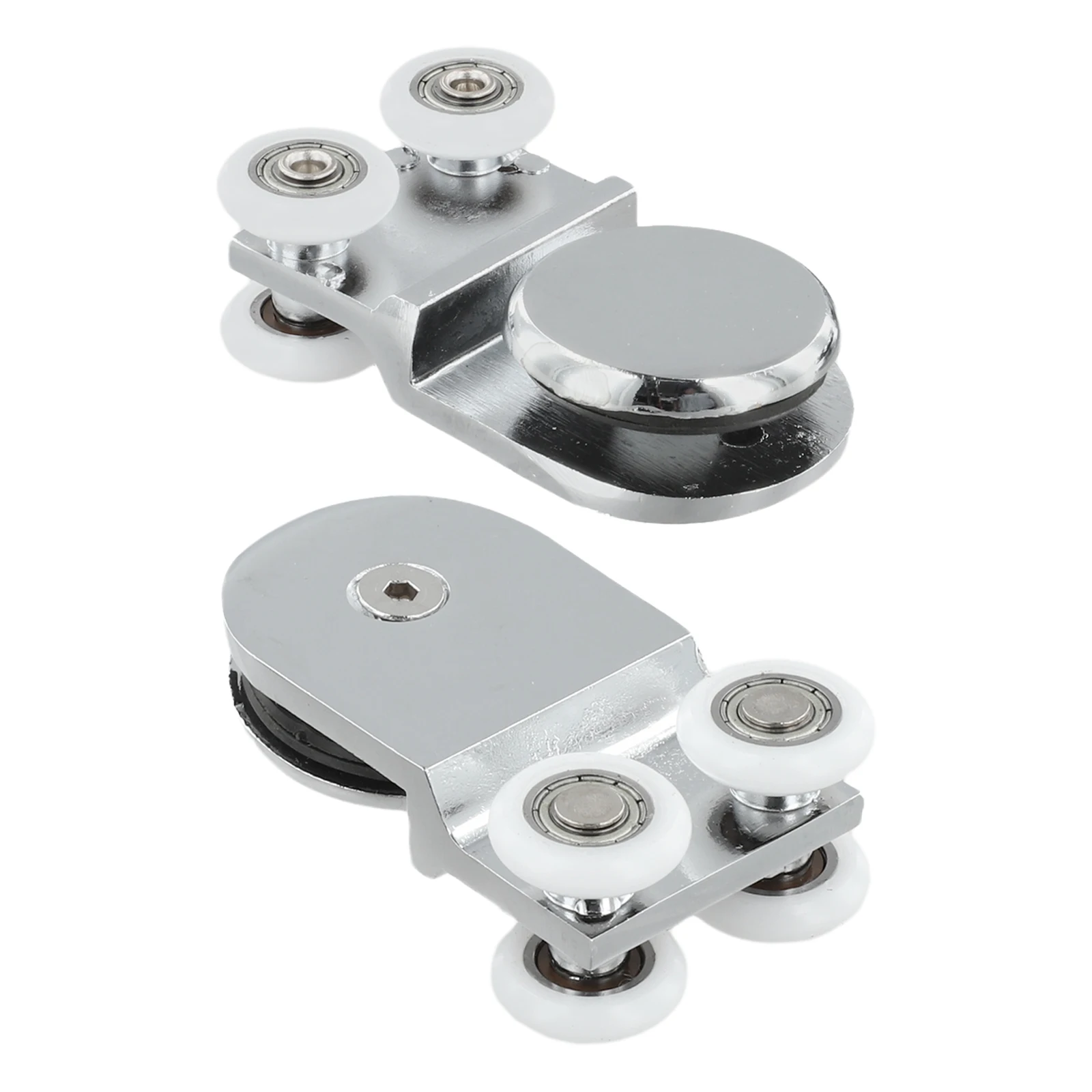 

Роликовые колесики для стеклянных дверей из алюминиевого сплава для стекла толщиной 6-10 мм, разработаны для легкой установки, комплект из 2 штук