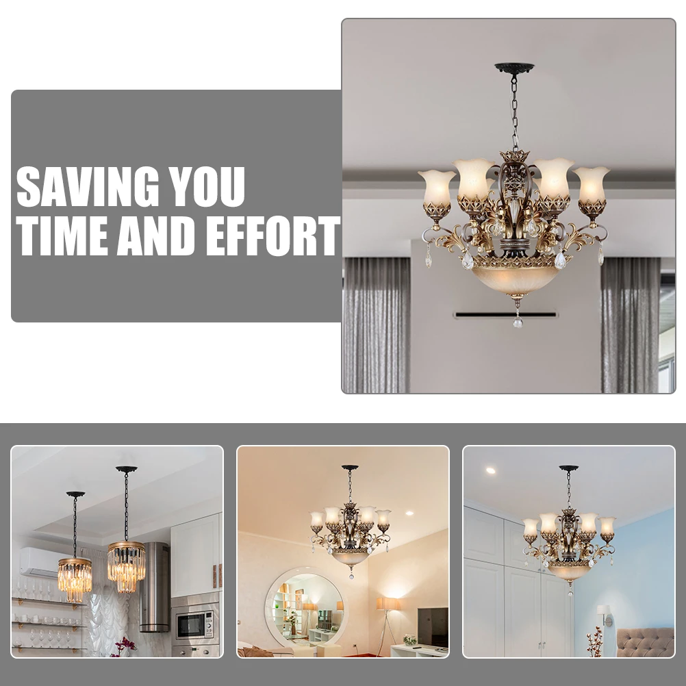 

2Pcs Black 130mm Ceiling Hooks Vintage Lamp Shades Cover Plate Pendant Light Canopy Ch Parts Mounting Hardware AntiRust