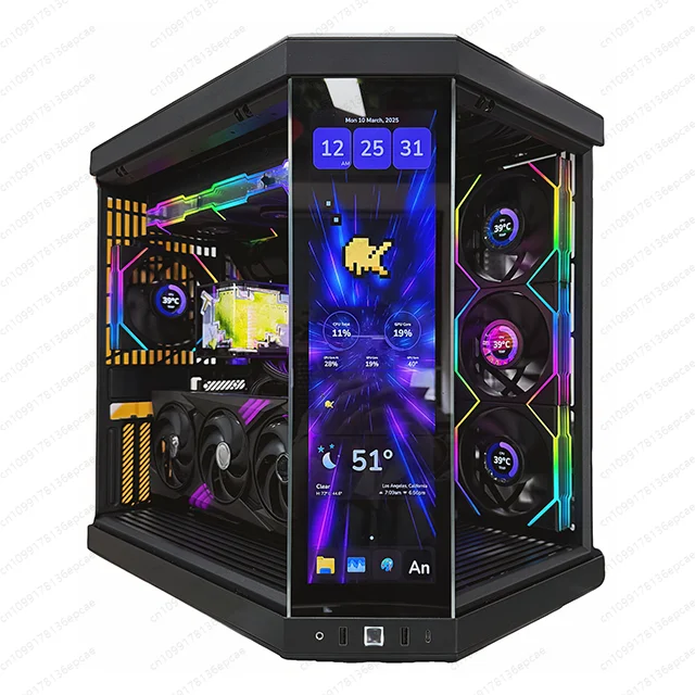 

High-End Panoramic Gaming Desktop PC AMD R7 9800X3D RTX 5090 5080 5070 32GB DDR5 2TB NVMe M.2 SSD Win 11/10