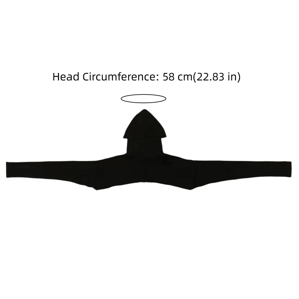 Polyester Hooded Capelet Full Neck Cover Stretchy Multi-Functional Cape Long Arm Skin-Friendly Sun Protection Sleeve Cover