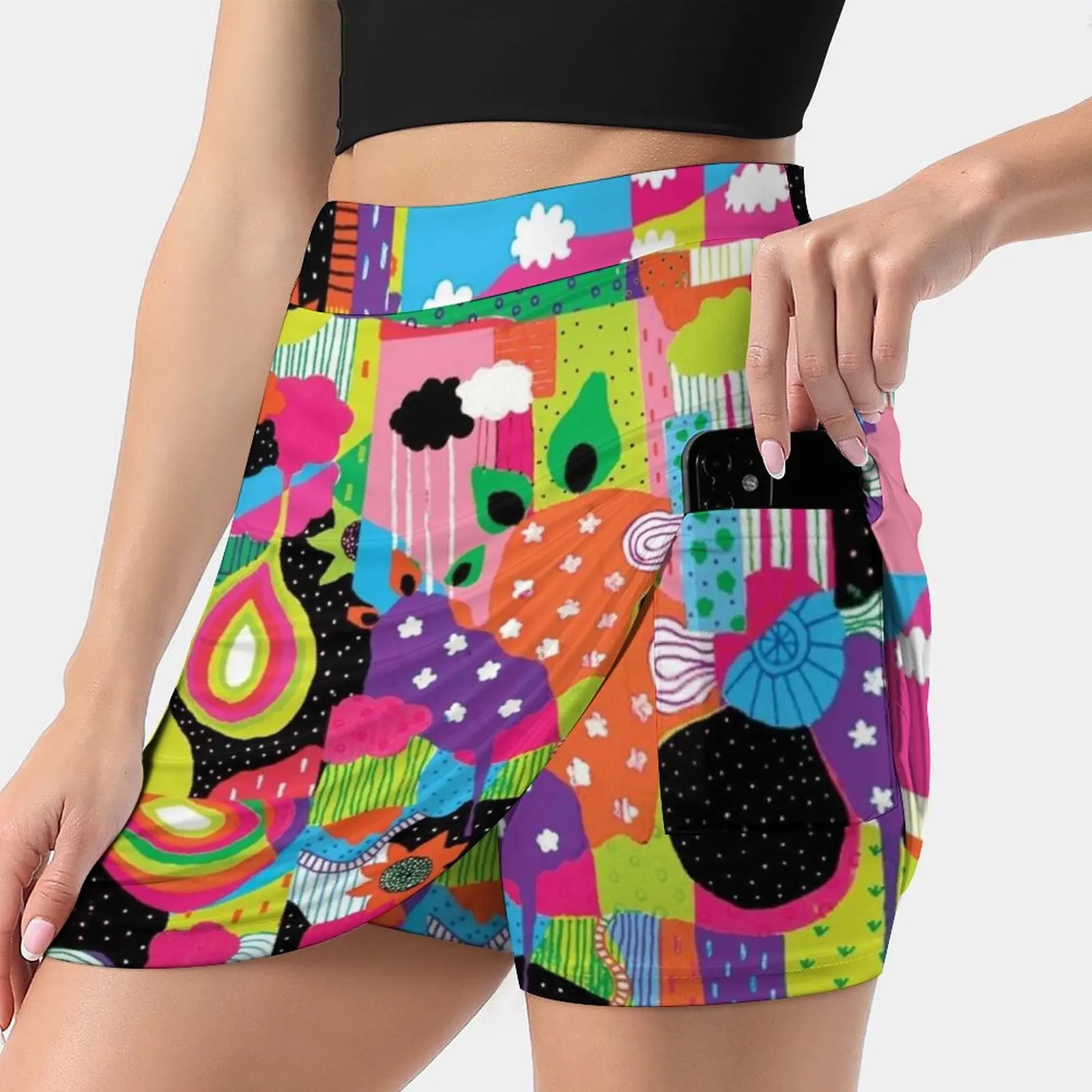 Some Things Are Best Left Unexplained Women's skirt With Pocket Vintage Skirt Printing A Line Skirts Summer Clothes Psychedelic