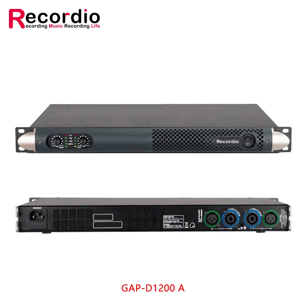 GAP-D1200 household digital power amplifier, two-channel 1U high-power amplifier, stage KTV amplifier