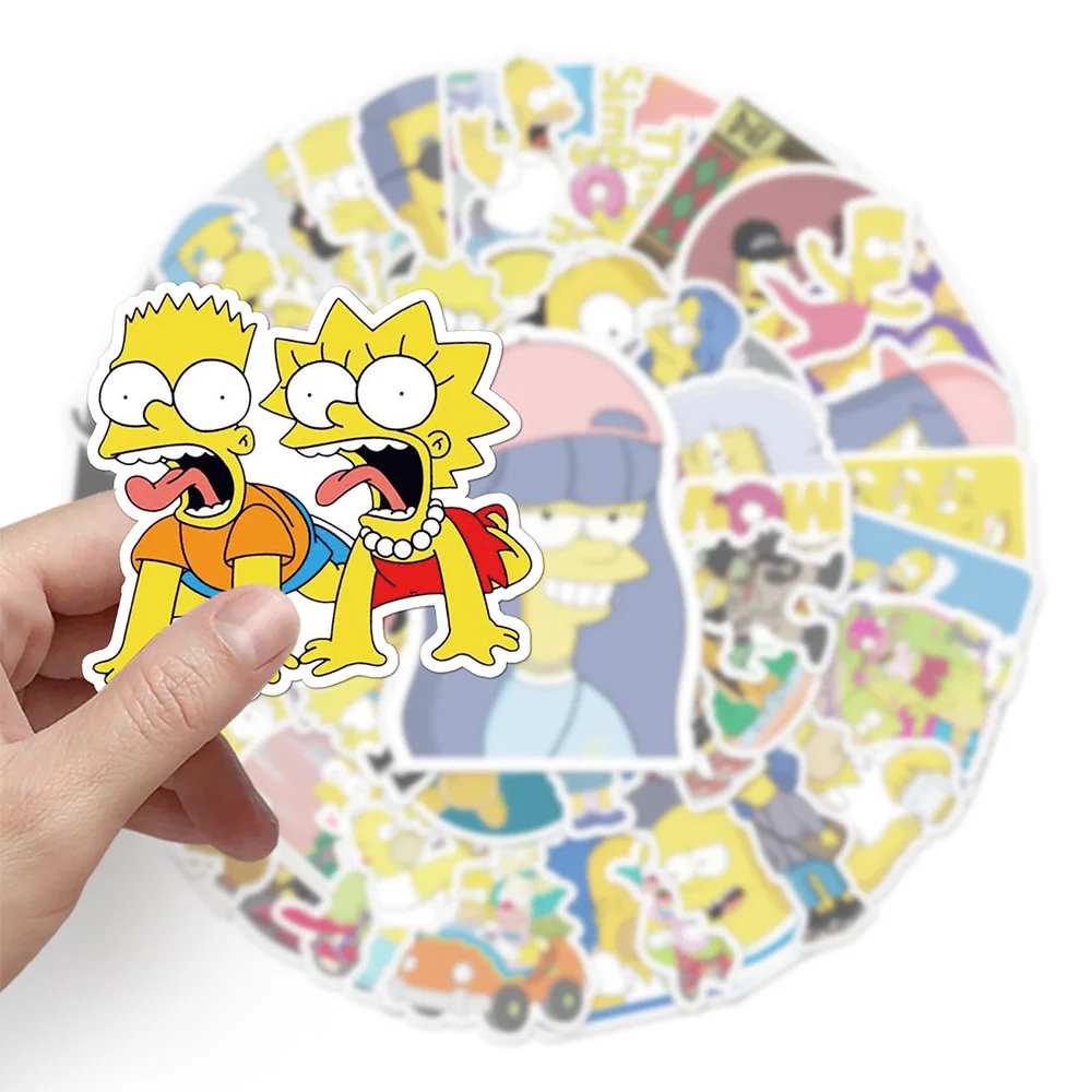 10/30/50pcs Anime Comedy Simpson Family Stickers for Kids Funny Cartoon Decals Graffiti Phone Stationery Car Kawaii Sticker Pack