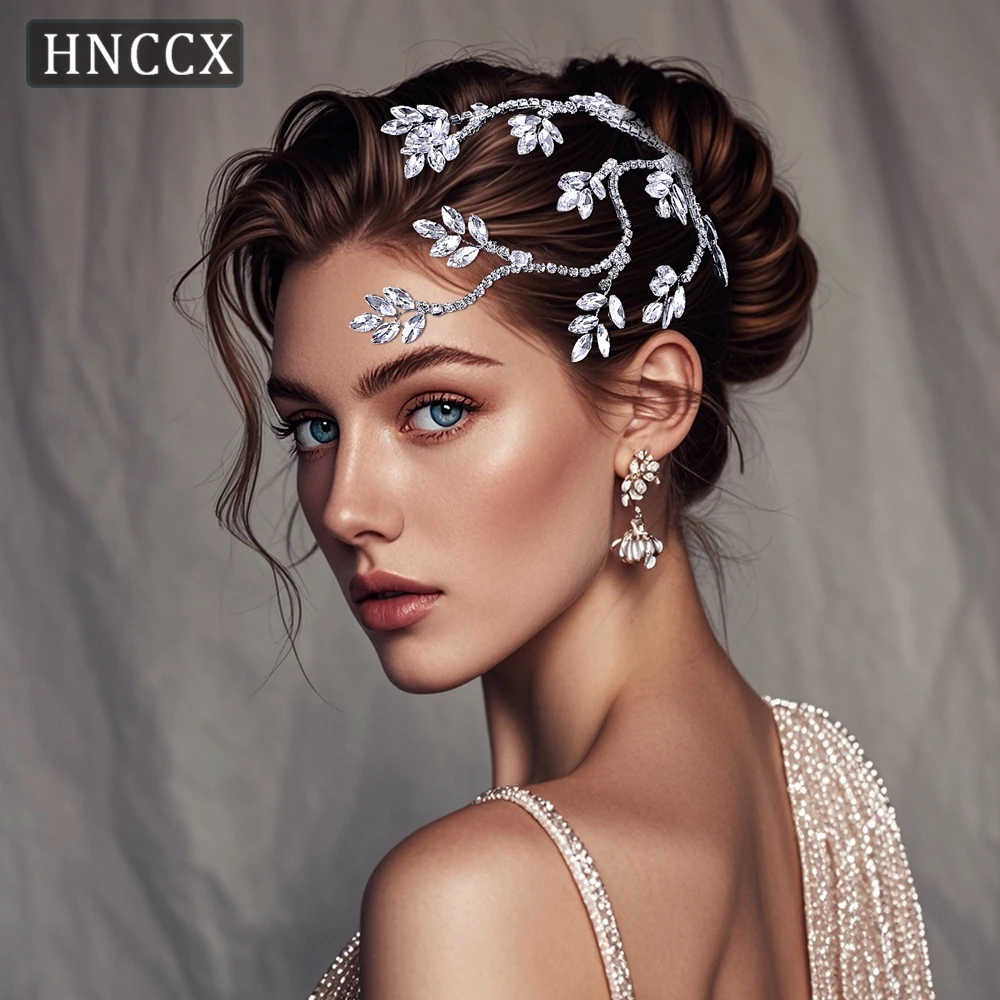 

YouLaPan Bridal Wedding Light Luxury Water Diamond Hair Strap Handmade Exquisite Women's Banquet Ball Hair Accessories HP798