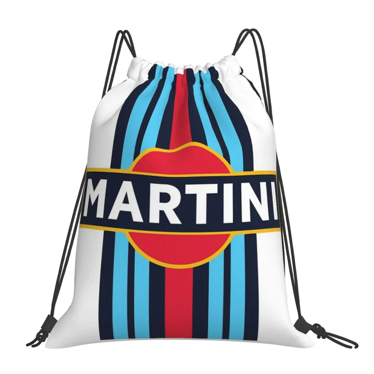 Martini Racing Backpacks Fashion Portable Drawstring Bags Drawstring Bundle Pocket Sundries Bag Book Bags For Man Woman Students