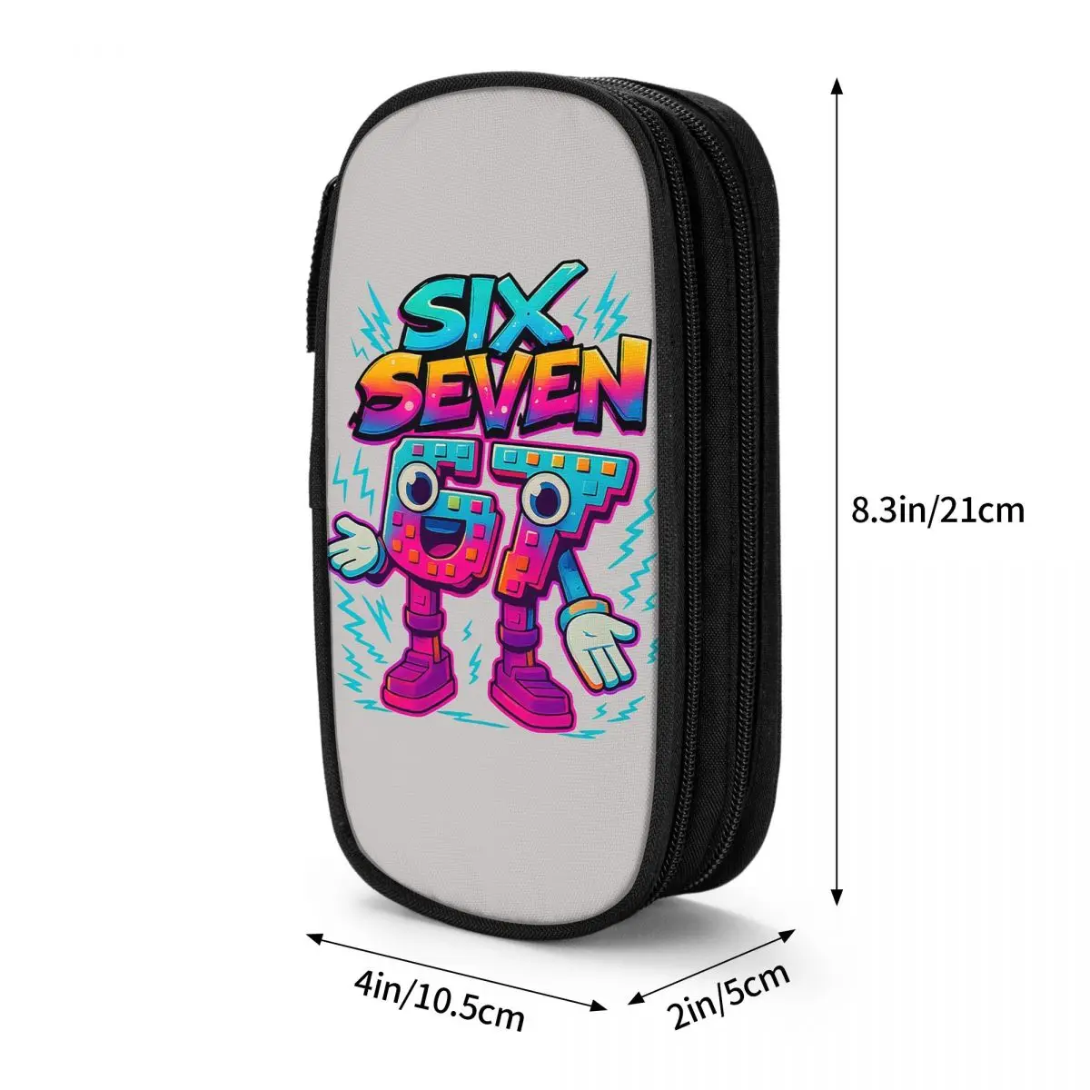 Number 67 Building Blocks Print Pencil Case for Boys Girls School Pen Box Pencil Bag Stationery Supplies Pen Holder Bag