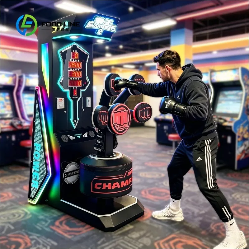 OEM Interactive Multi-Target Punching Arcade Boxing Machine Kickboxer Game Punch With LED Scoring System for Strength Training