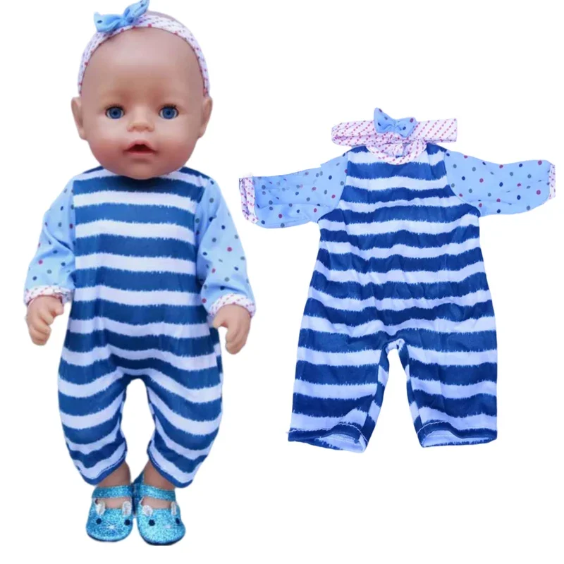 40cm Bebe Doll Clothes Shirt and Trousers for New Born Baby Doll Wearing, Doll Toys Clothes