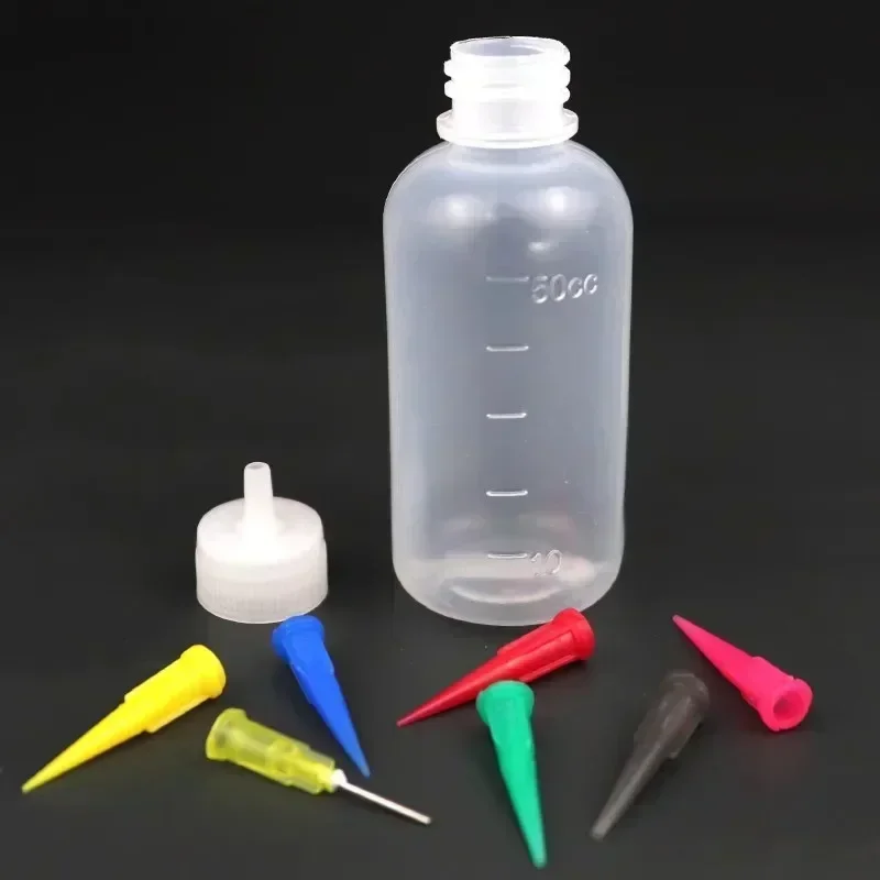 8Pcs/set Jam Painting Squeeze Bottles With 7 Nozzles Cake Decor Baking Pastry 50ML Bottle Drawing Tools Jam Pot Cake Tools
