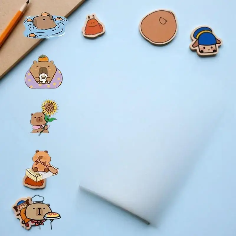 50/100pcs/set Waterproof Stickers For Journal Laptop Phone Luggage Bottle Cartoon Capybara Sticker Fun DIY Kid Toy Gift Decal