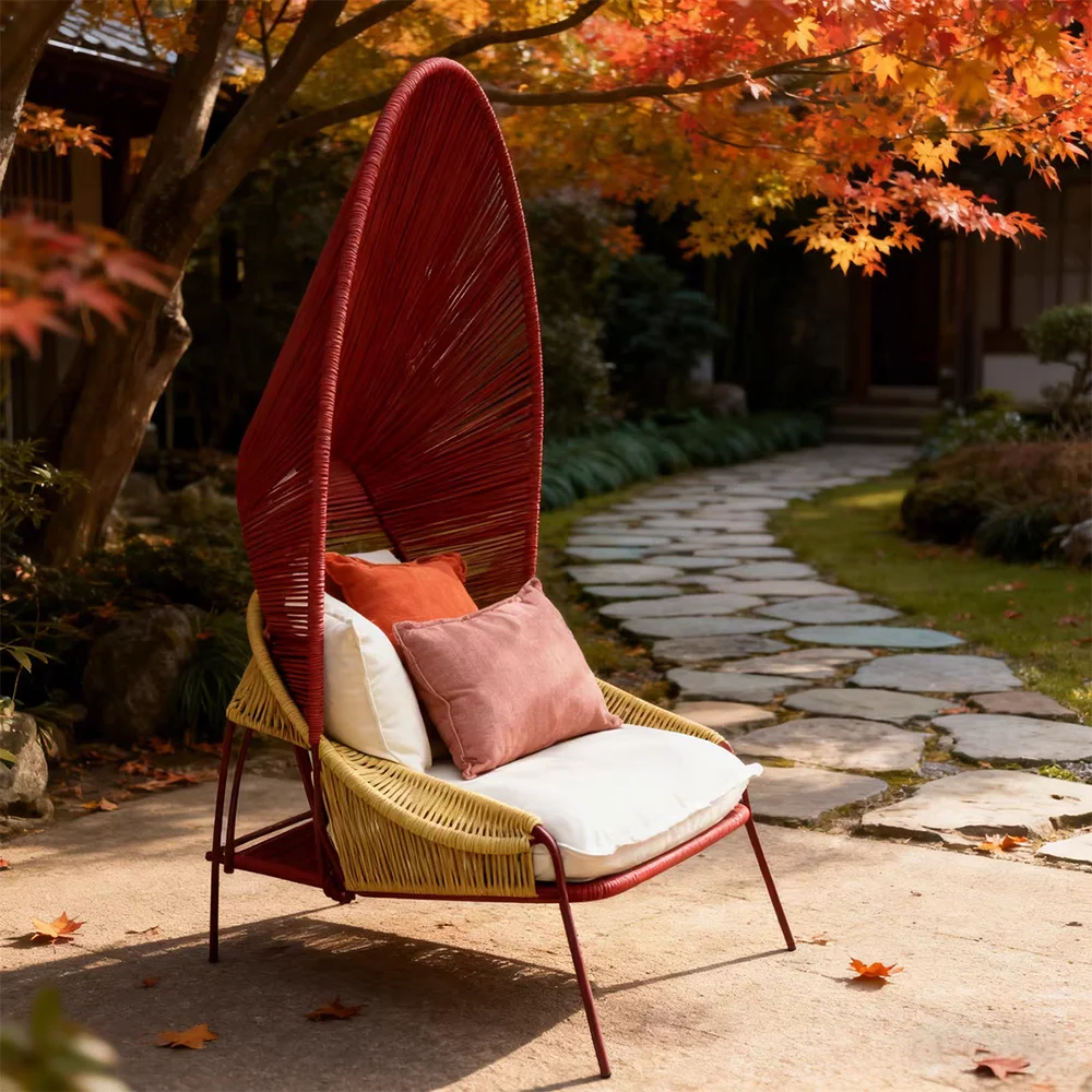 S*-Nordic Outdoor Garden  Rattan Sofa Set Patio Terrace Balcony Hotel Leisure Furniture Weaving Sofa