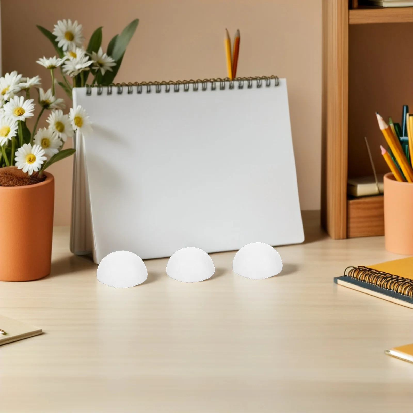 

100 pcs 5Cm Half Round Foam Ball Craft Material For Diy Painting Christmas Decoration Children Art Project Supplies Polystyrene