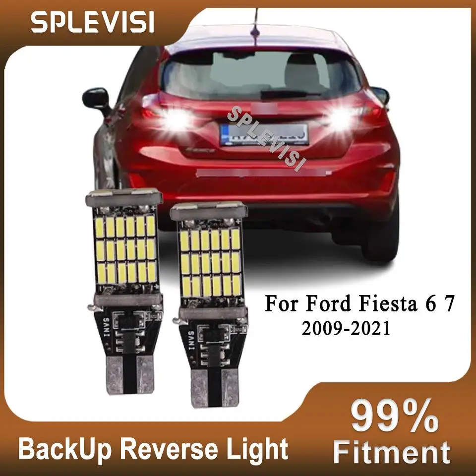 2x  LED Reverse Backup Light Bulbs 6000K 12v 45-SMD Bright White For Ford Fiesta 5 2006-2008 Ford Fiesta 6 7 2009-2021