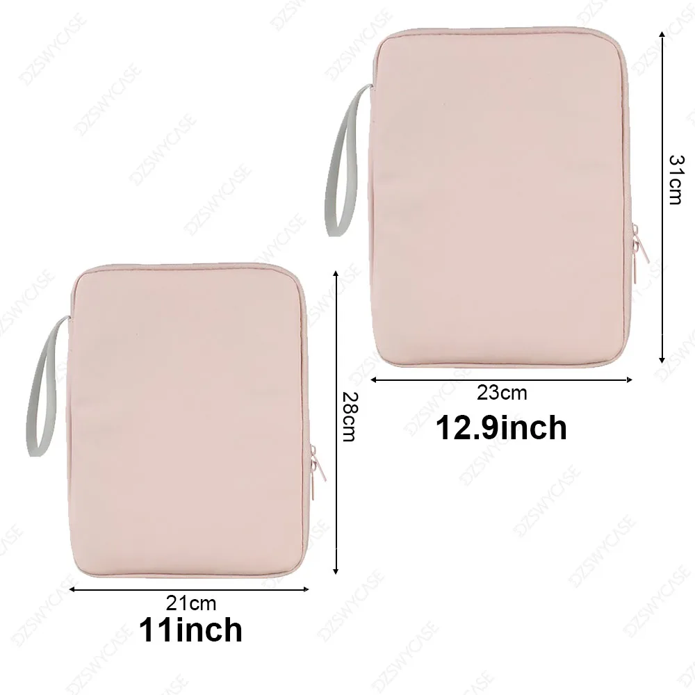 11-13Inch Tablet Sleeve Carrying Case for iPad Air Pro 10th A16 Samsung XiaoMi Lenovo, Protective Bag with Pocket
