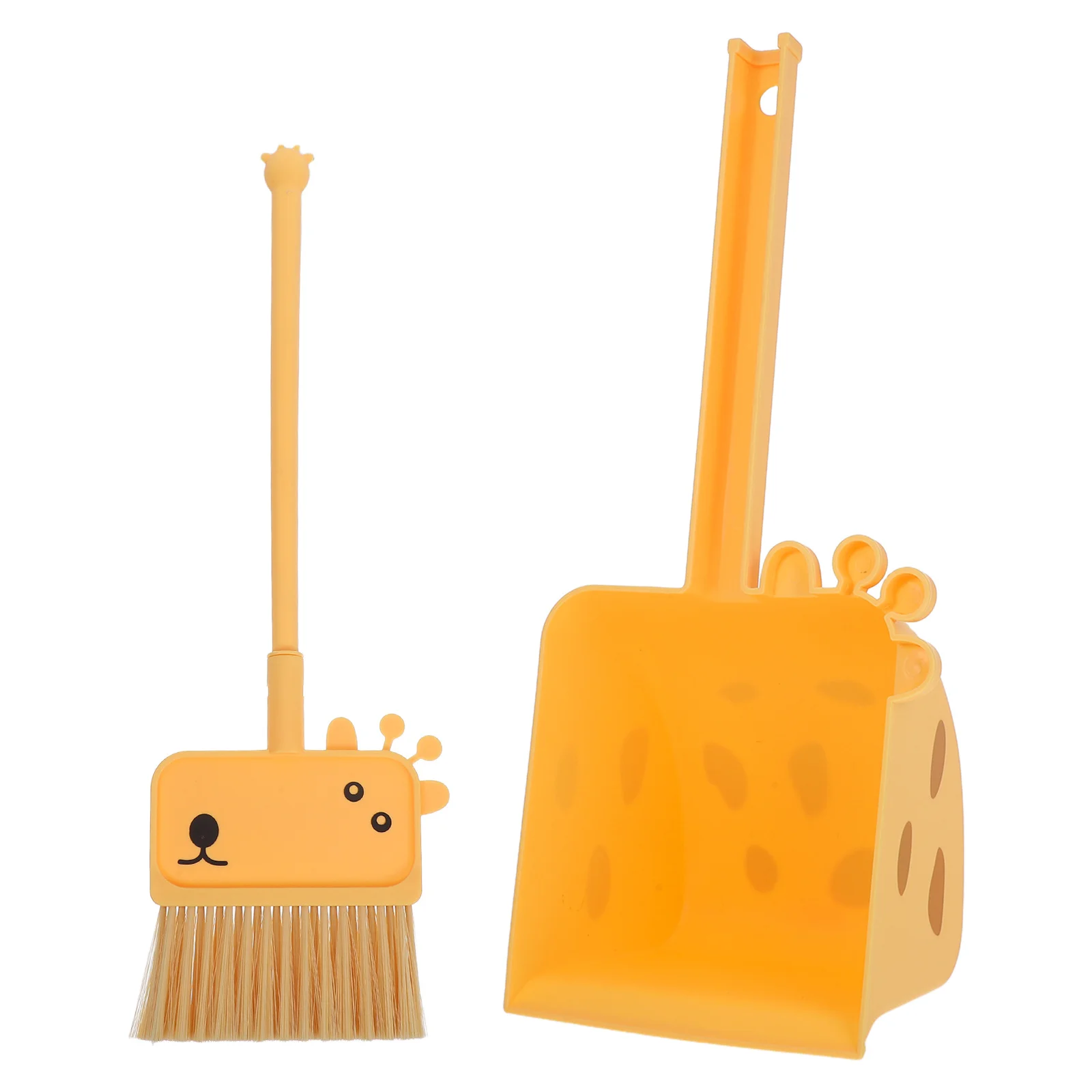 1 مجموعة الزرافة نمط الاطفال تنظيف مجموعة مكنسة صغيرة مجرفة كومبو أداة تعليمية لتطوير المهارات الحركية في المنزل