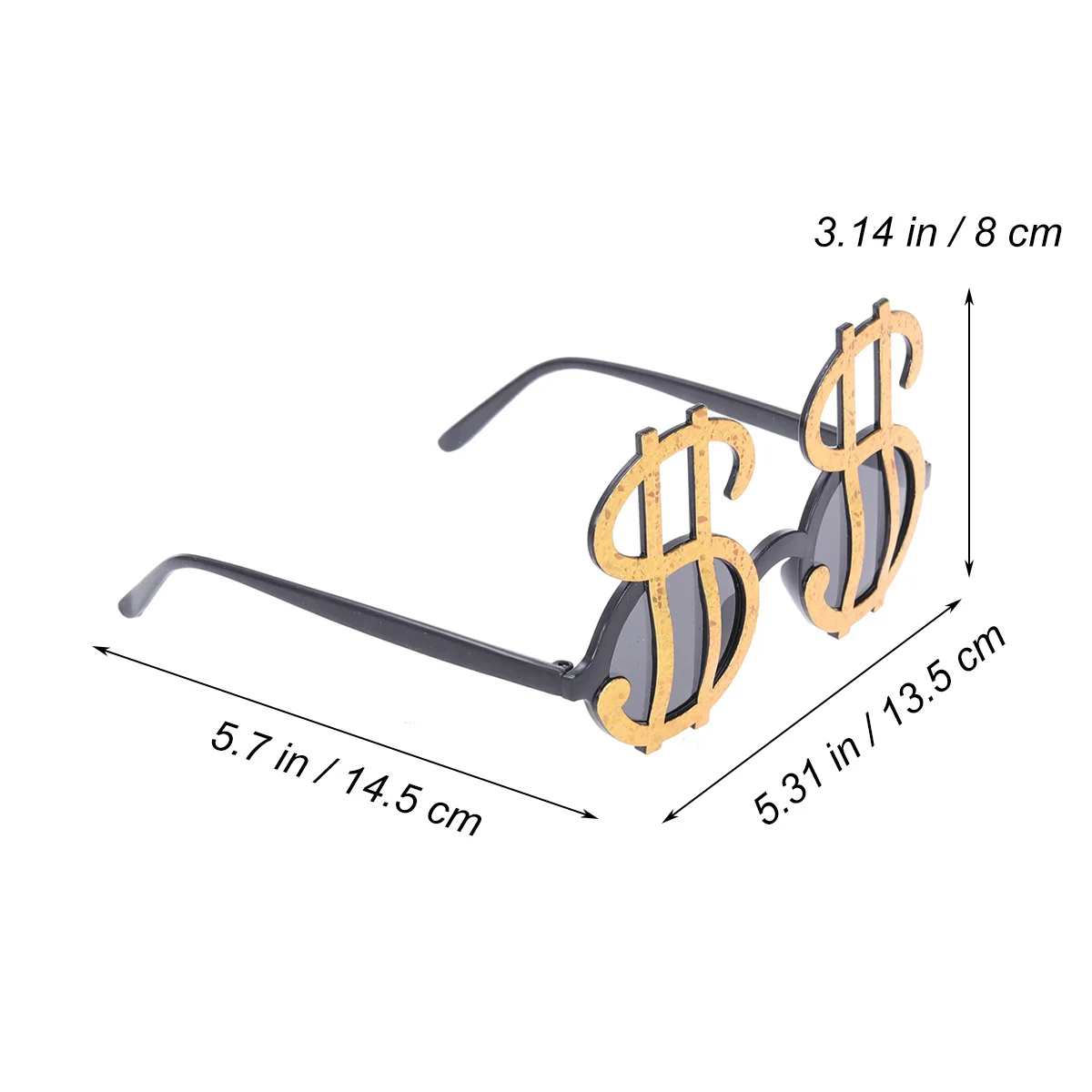 Lunettes de soleil en plastique avec symbole de Dollar, Design de dessin animé drôle, couleur aléatoire, lunettes de fête parfaites pour Halloween, mascarade, anniversaire, nouveau