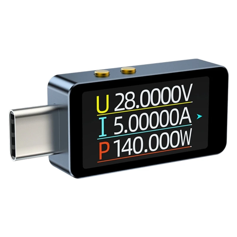 Portable 4V-28V Type C Current Voltages Meter for Battery Testing and Monitoring 85AC