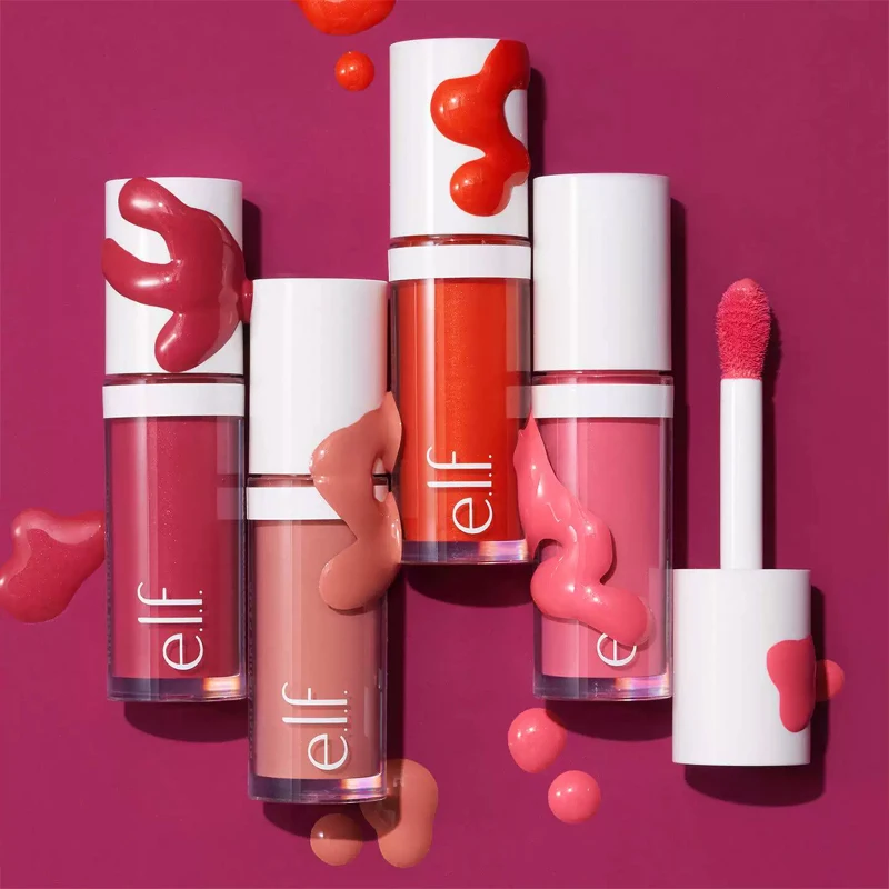 Elf Brand Popular Fruit Lipstick Lip Cheek Dual Purpose Liquid Powder Blusher Satin Liquid Foundation Easy To Colors Cosmetics