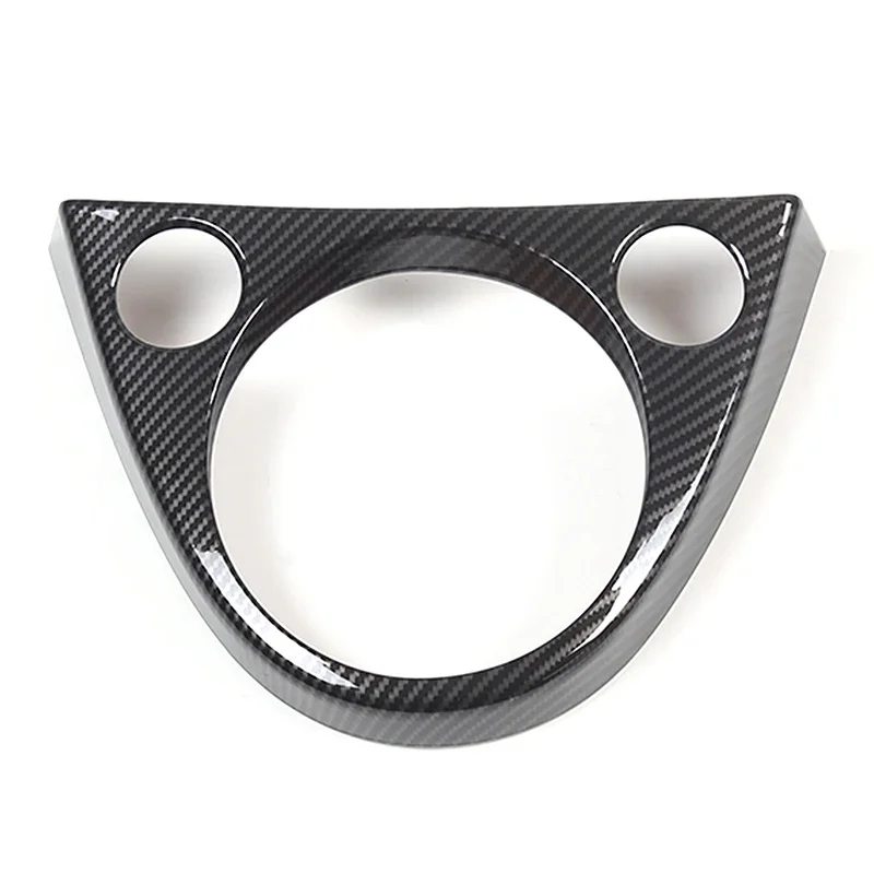 For Fiat 500 2011-2019 ABS Carbon Fiber Car Central Control Gear Shift Panel Display Frame Decorative Stickers Car Accessories
