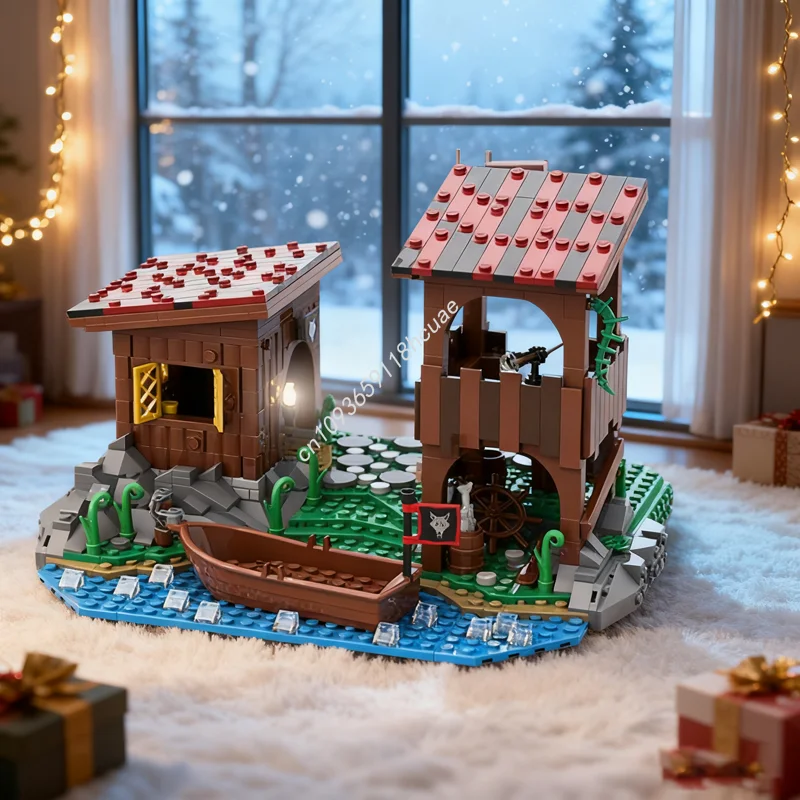 

799 шт. MOC Wolfpack скрытый замок Wolfpacked модель строительные блоки архитектура DIY рождественские подарки идея игрушка образование кирпич дети