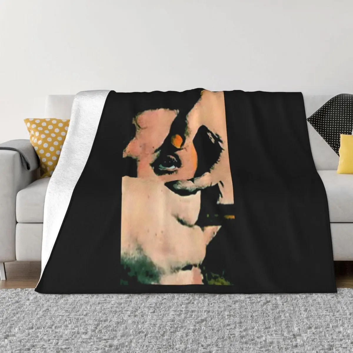 Un Chien Andalou Salvador Dali Luis Bunuel Crewneck Summer Style Cartoon Character Humor Rock Throw Blanket