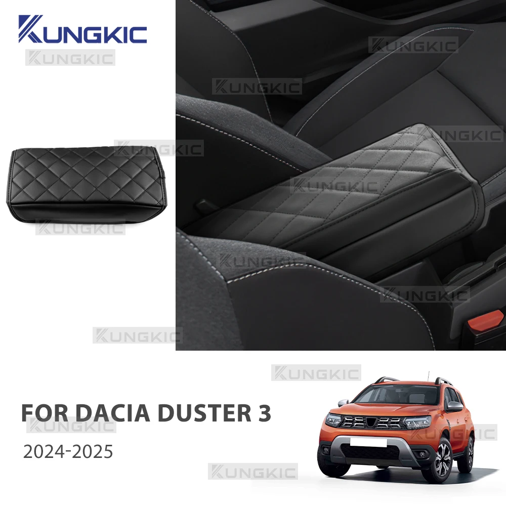 Car Armrest Box Cover Pad For Dacia Duster 3 2024 2025 2026 Central Control Armrest Pad Auto Dacia Duster 2024 Accessories