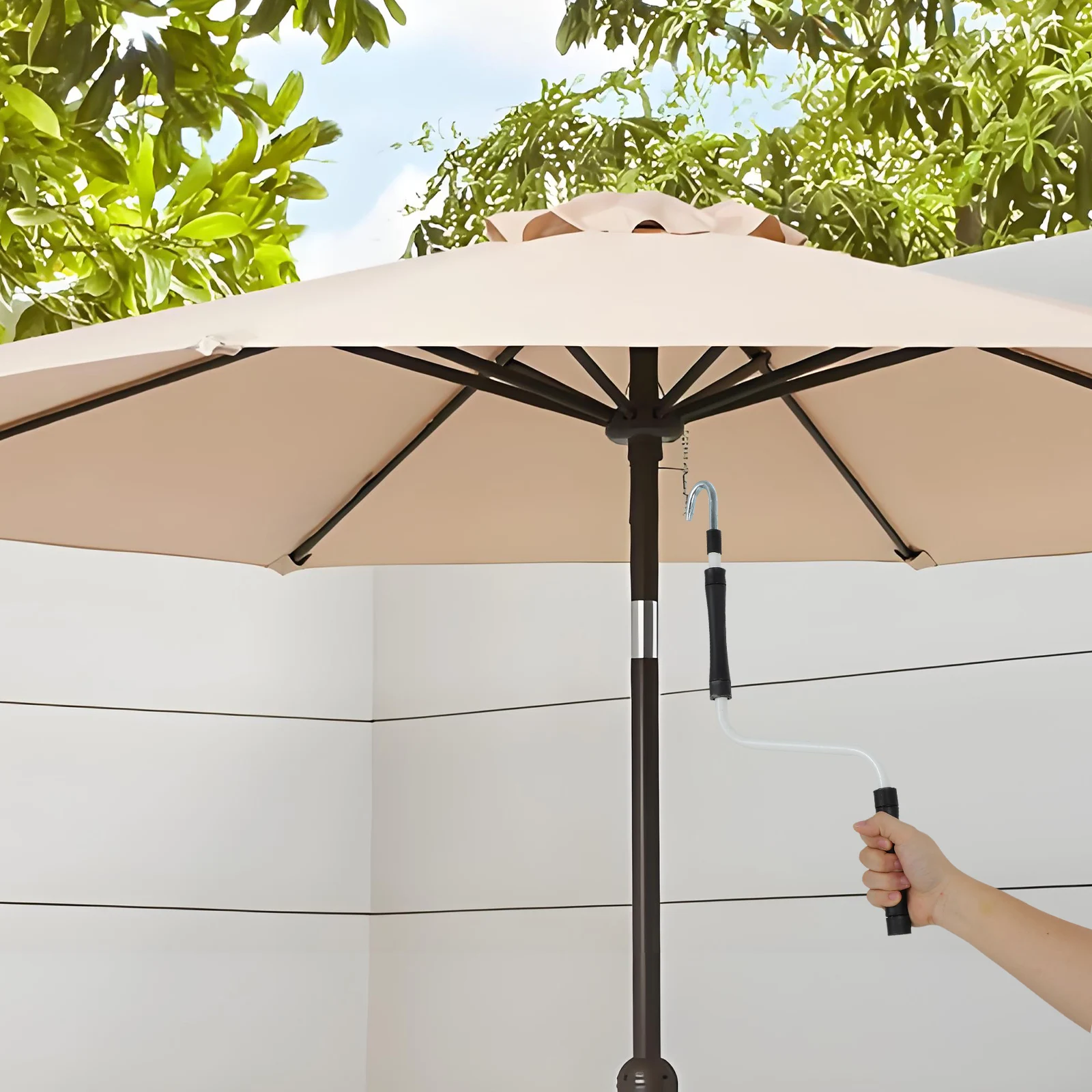 

Durable Canopy Crank Handle Awning Accessory Ergonomic Design Sunshade Rain Protection Outdoor Use Retractable