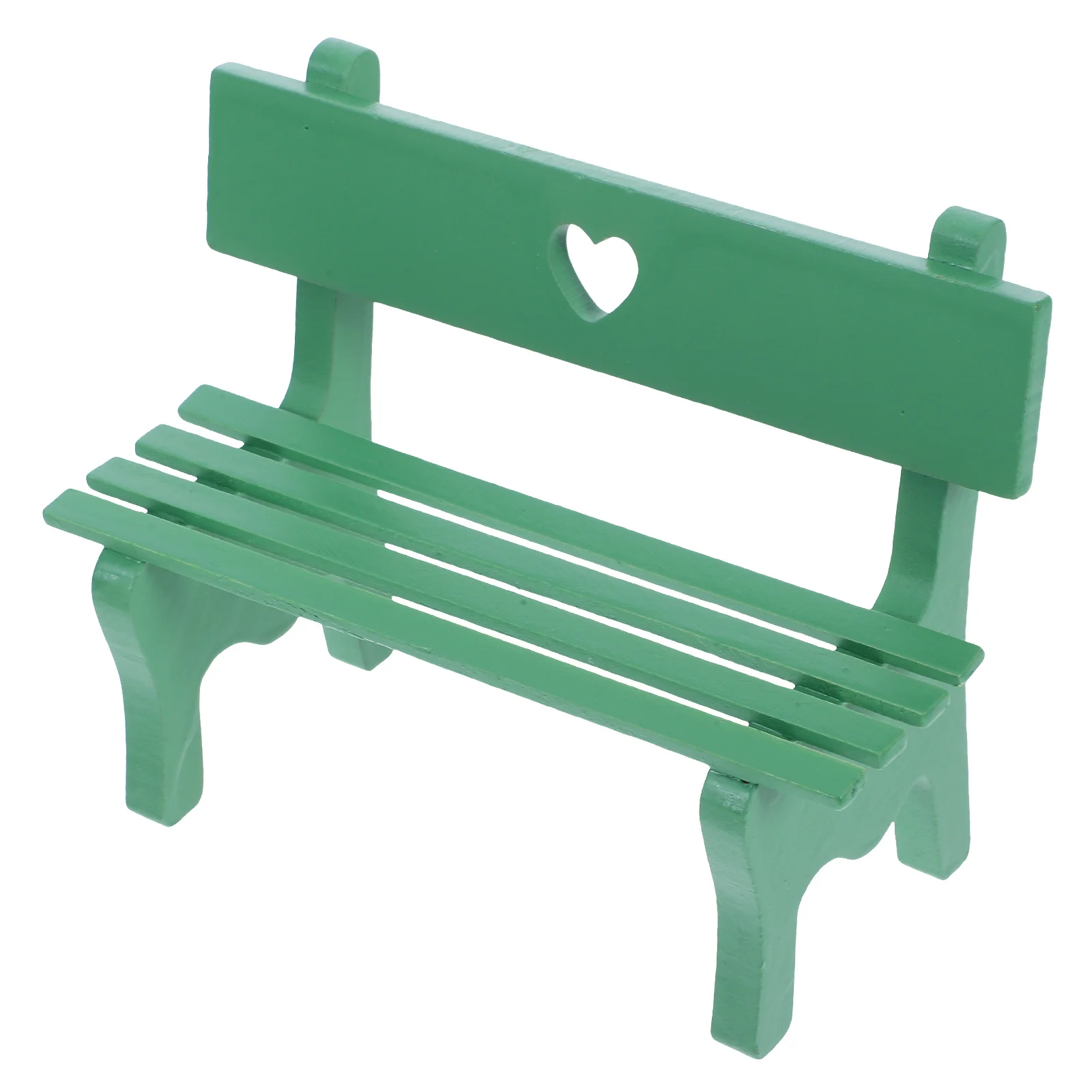 

Wooden Chair Ornaments Miniature Garden Bench Decorative Heart Design Home Accessories Craft Toy House Landscape Ornament