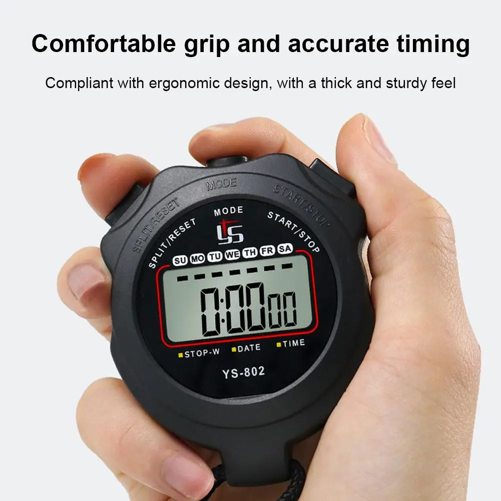 Electronic Stopwatch Timer Waterproof Handheld Pocket Stopwatch Professional Digital Sport Stopwatch For Fitness Running Sports