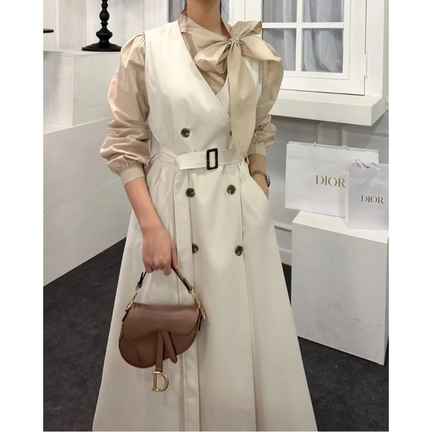 

Sweet Retro Svel Button up Dr Korean Sle Regular Fit Casual Dr for Spring Autumn Winter School Street Sle Out...
