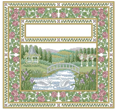 Cross stitch Kit 14CT Canvas Cross Stitch Embroidery Set Craft -Leisure Arts 113976 British Swan Garden 43-41 Cross Stitch Set