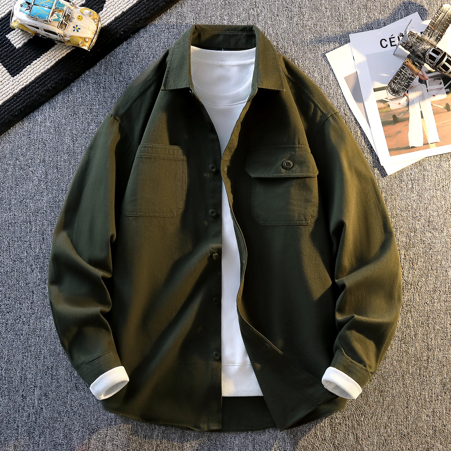 

Men's Streetwear Casual Long Sleeve Blouse Fashion Shirt Streetdress Hombre Male Clothing Spring Autumn Camisa Men's Shirts New