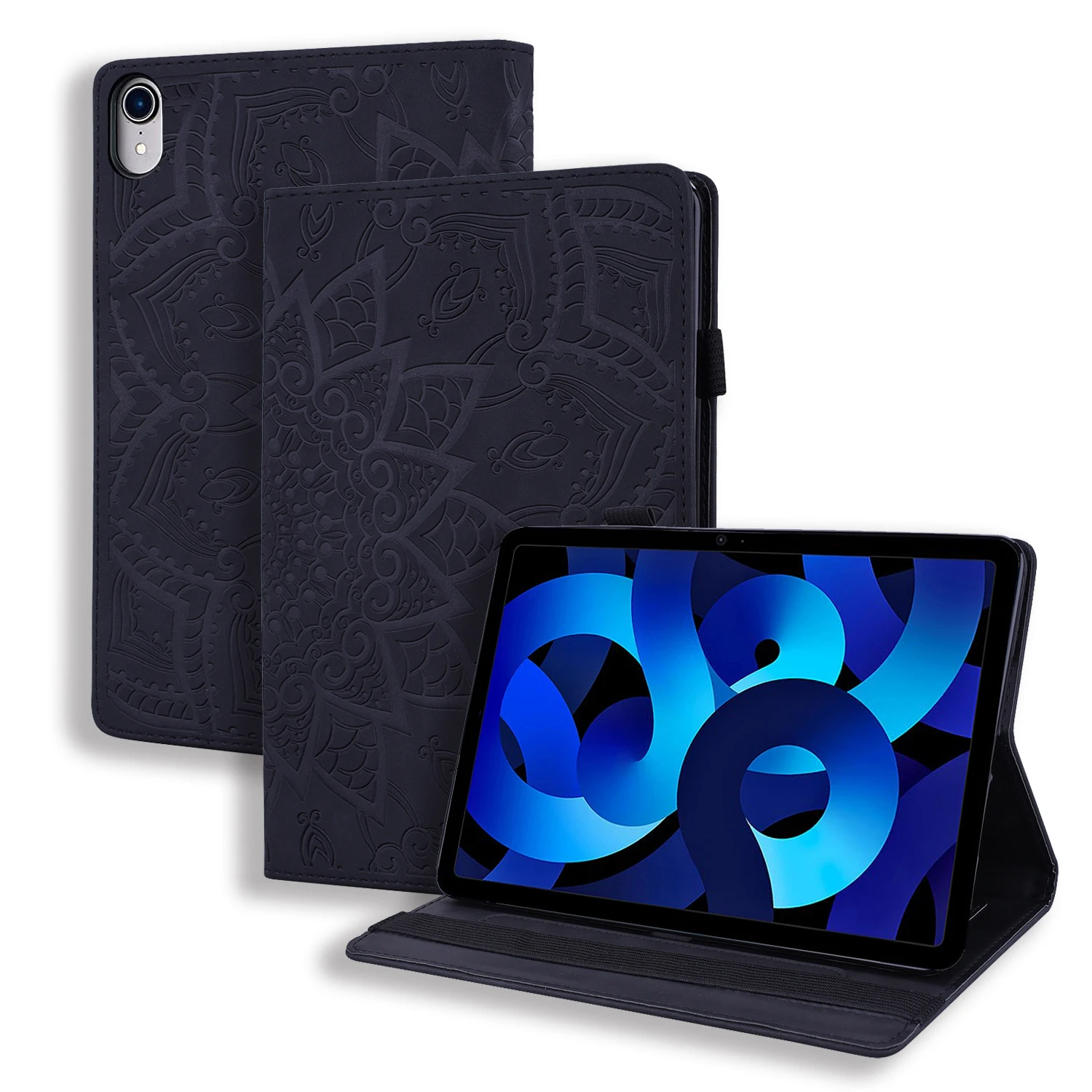 Flower Leather Stand Case For iPad 2025 10.2 10.9 11 12.9 13 inch Pro Air 4 5 6 MINI 7 8 9 10th 11th Generation Card Slot Cover