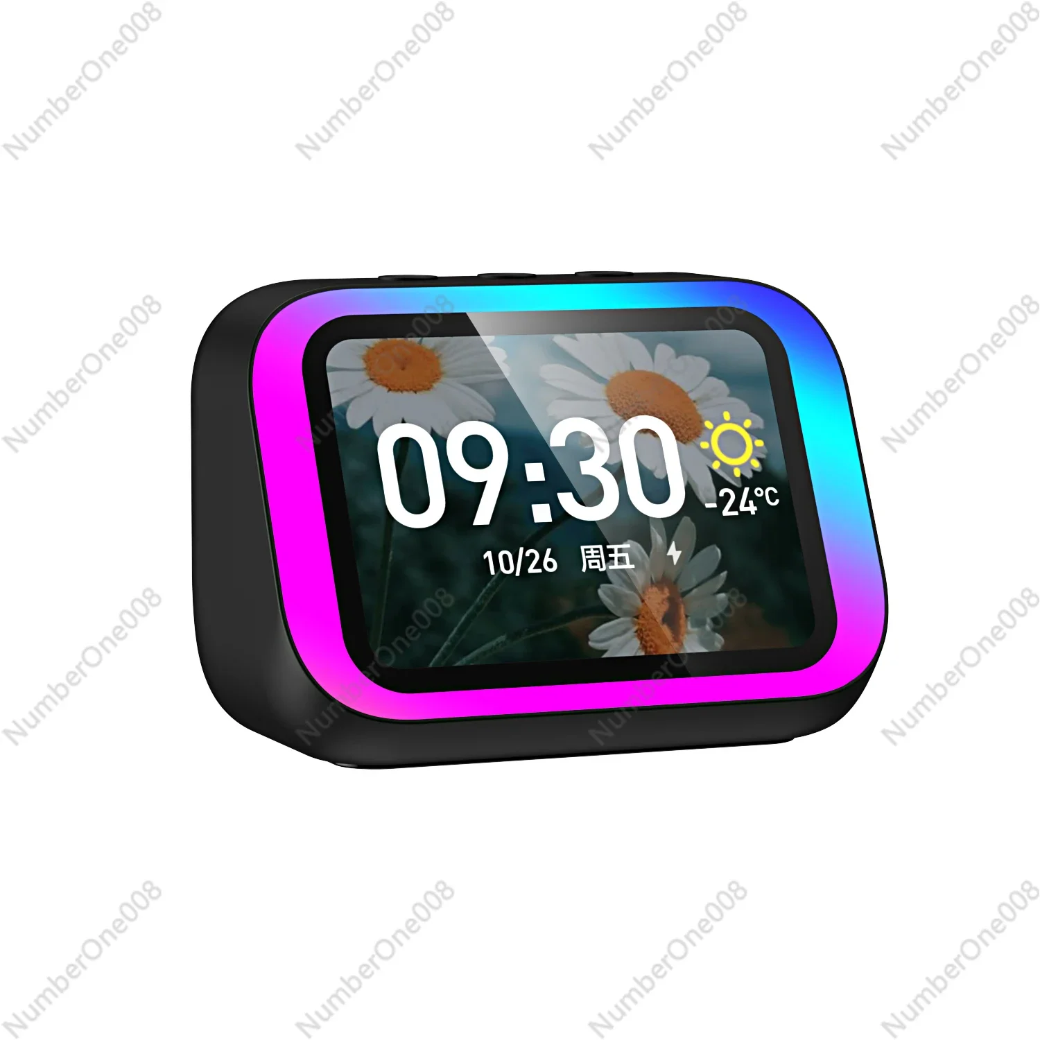

Smart 2-in-1 Intelligent Voice Speaker Alarm Clock with AI Voice Assistant, Call Function, and Reminder Light