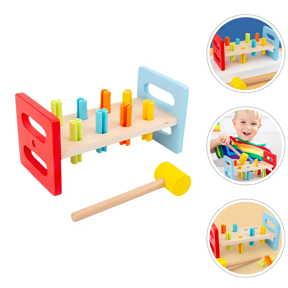 2 Pcs Sports Toys Infant Beat Table Kids Games Interactive Toddler Hammer Pounding Whacking Motor Skill Baby