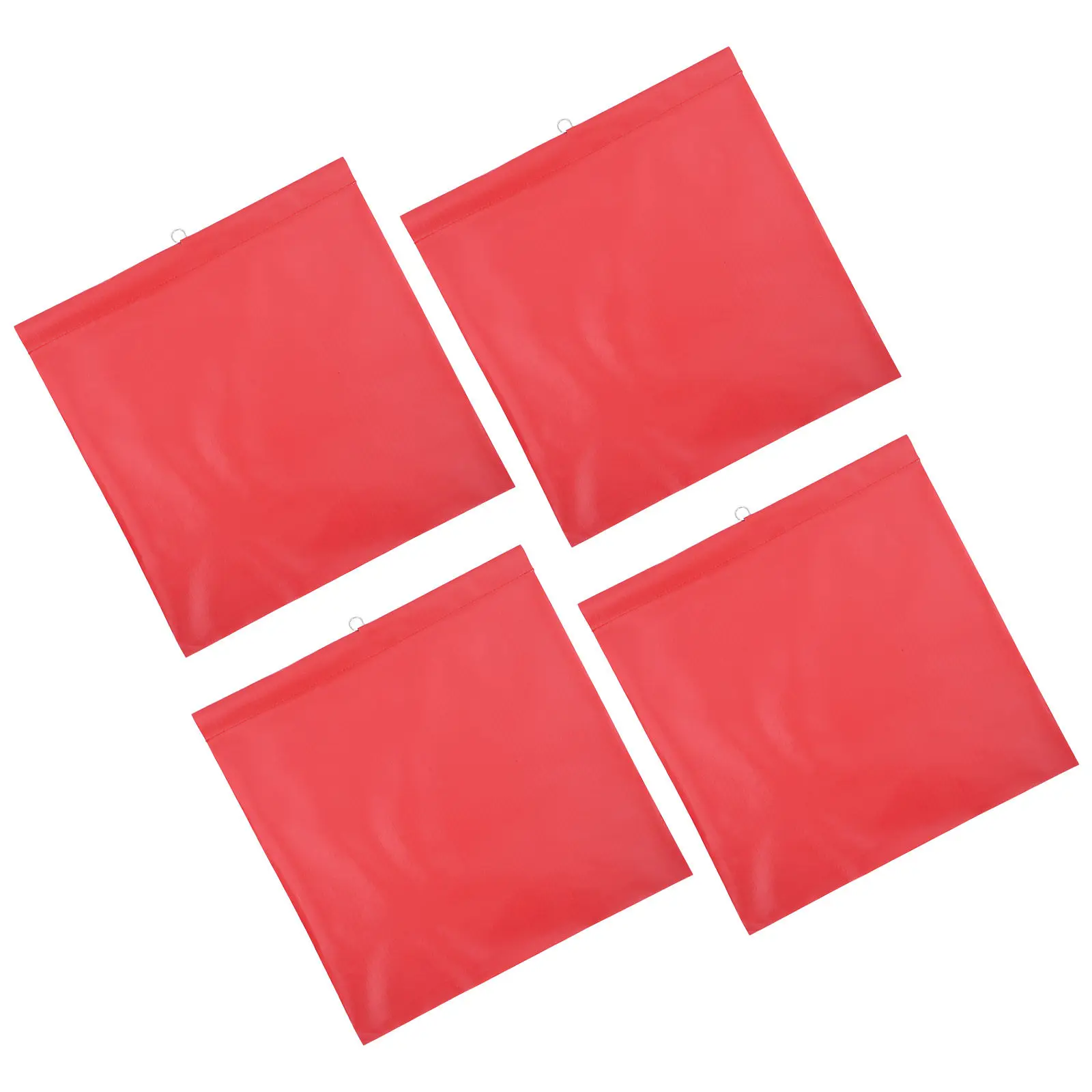 4Pcs Red Safety Flags High Visibility Warning Flags for Trucks Trailers Oversize Load Vehicle Wire 18x18