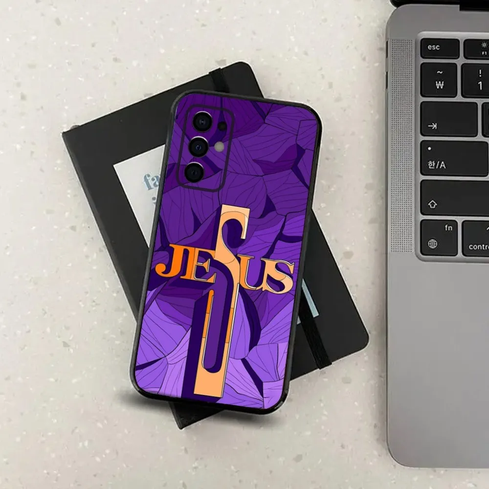 Bible Jesus Christ Christian Cro Phone Case For Samsung S24,S21,S22,S23,S30,Ultra,S20,Plus,Fe,Lite,Note,10,9,5G Black Soft Cover