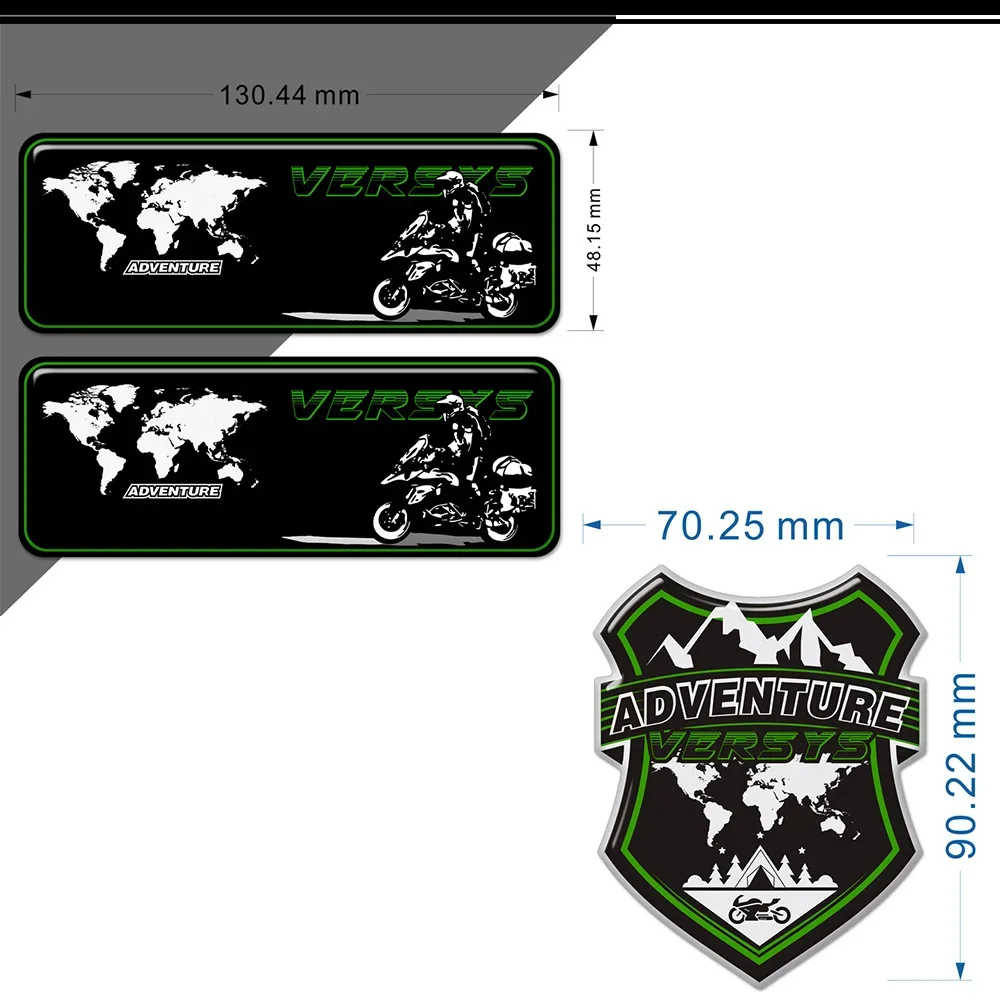 Decal Trunk Luggage Cases Windshield X 250 Tank Pad Stickers For Kawasaki VERSYS 300 400 650 1000 Adventure Protection