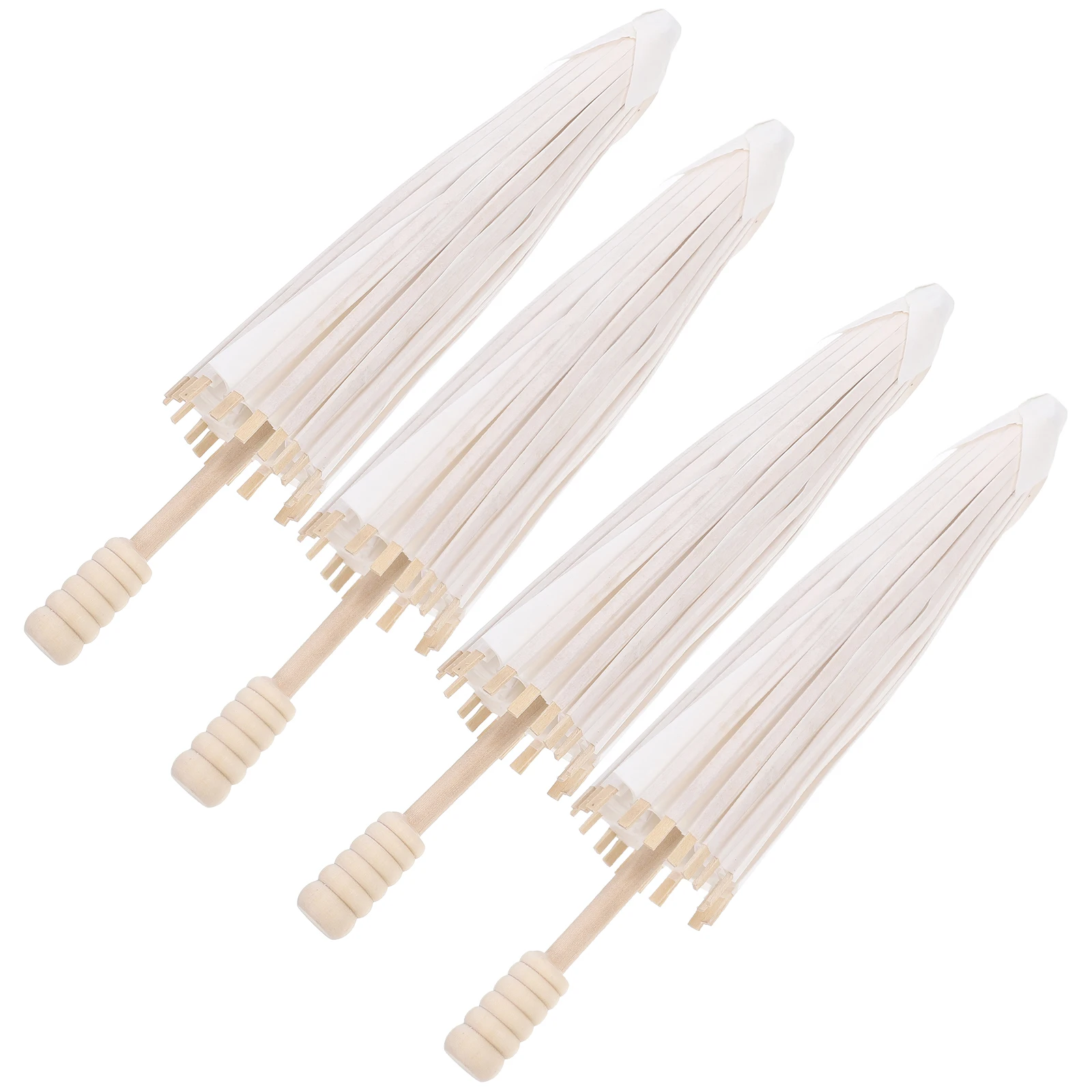 

4 Retro Children Dance Umbrella Bamboo Parasol Wedding Decor Folding DIY Accessories Home Daily Use