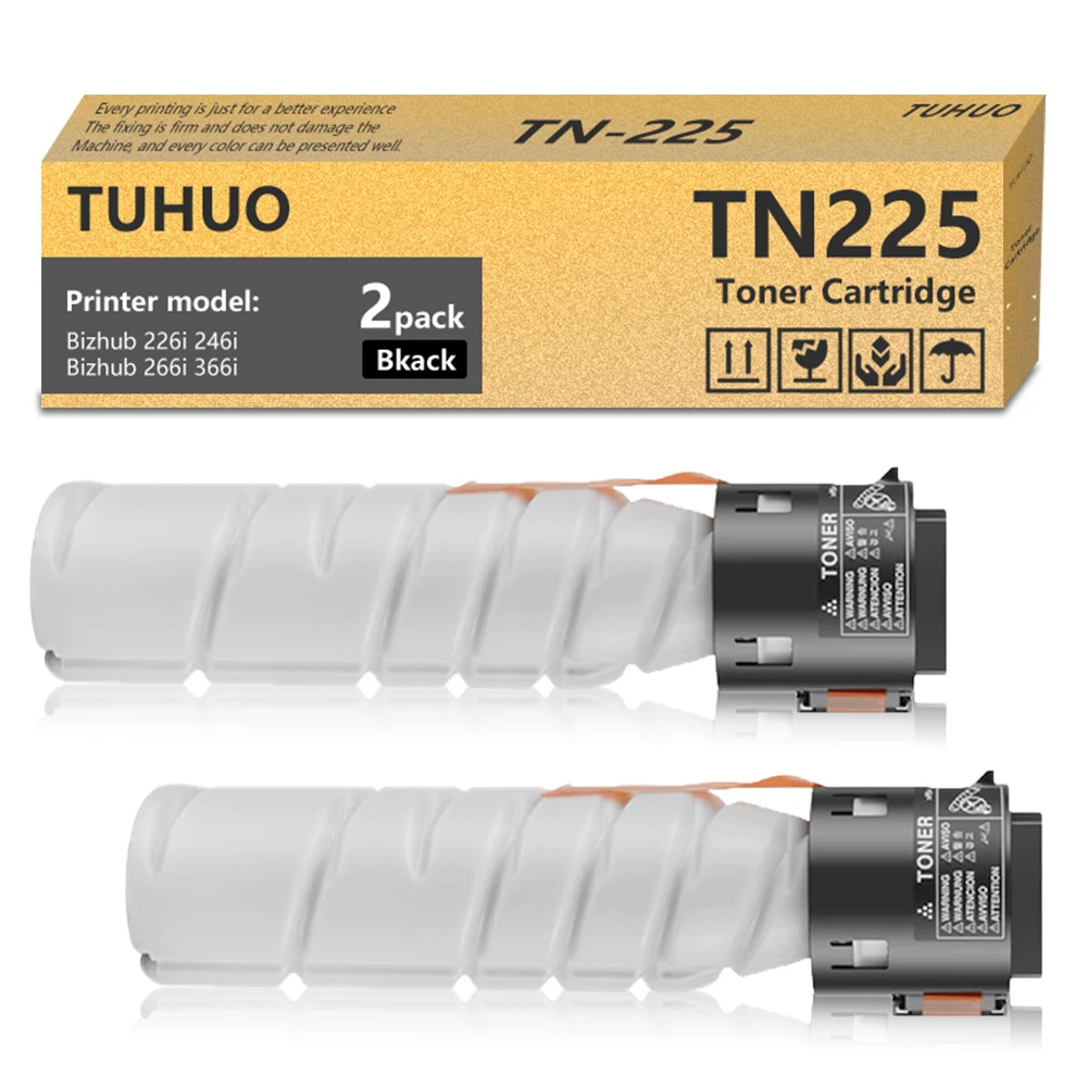 

TN225 TN-225 TN225 Тонер-картридж, совместимый для принтера Konica Minolta BIZHUB 226i 246i 266i 366i, высокая емкость, 12 000 страниц