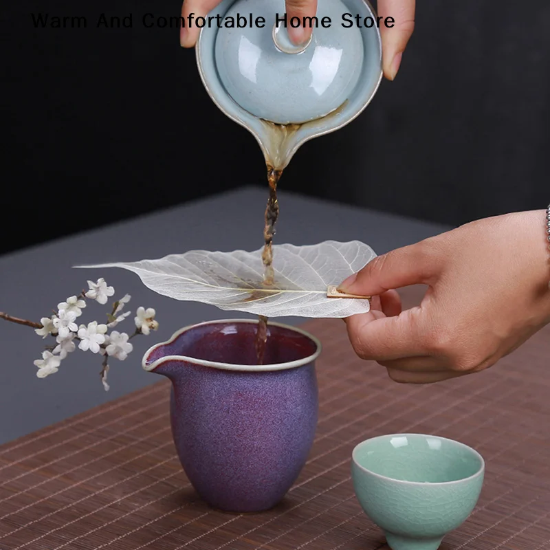Natural Leaf of Bodhi Tea Leakage Net Tea Ceremony Utensils 