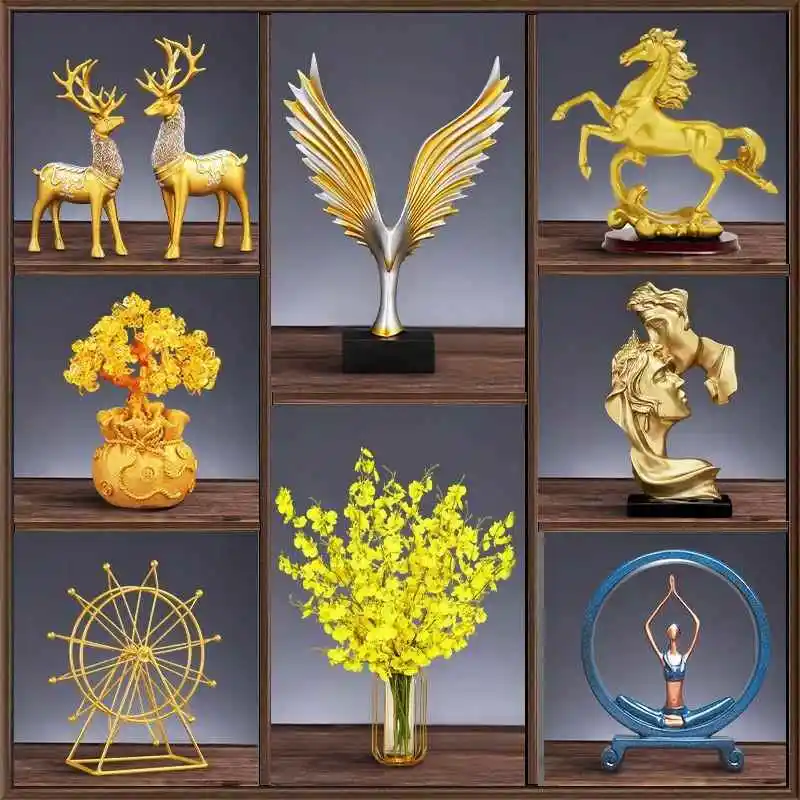 

Nordic Style Living Room Decorative Crafts Office Desktop Small Display Pieces TV Cabinet Entrance Creative Home Bar Shelf