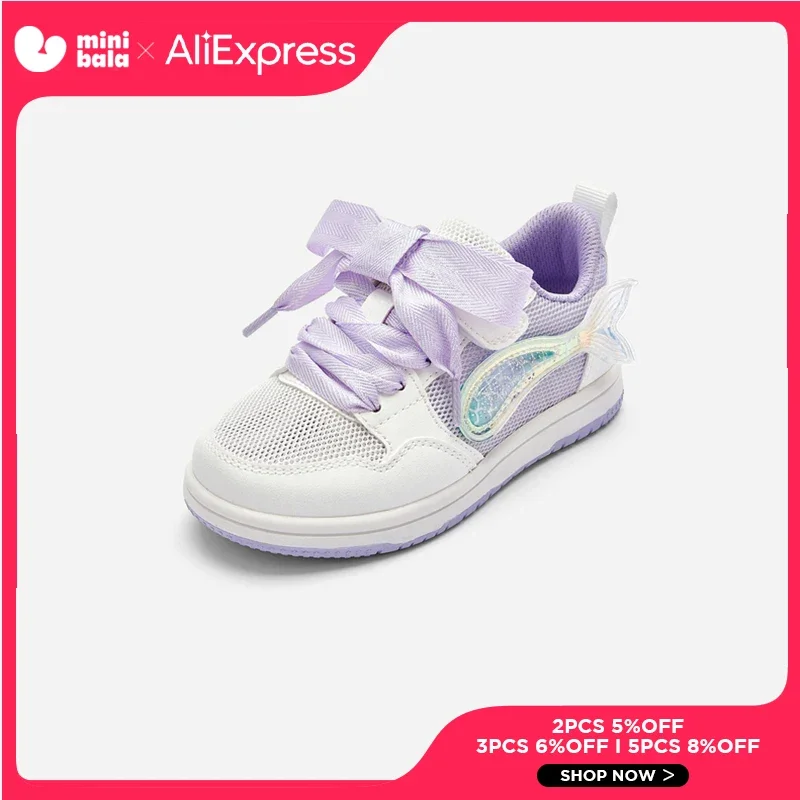 

Balabala Kids Sneakers Girls 2024 Summer New Arrival Children Shoes Slip-Resistant Casual Shoes Breathable Mesh Shoes