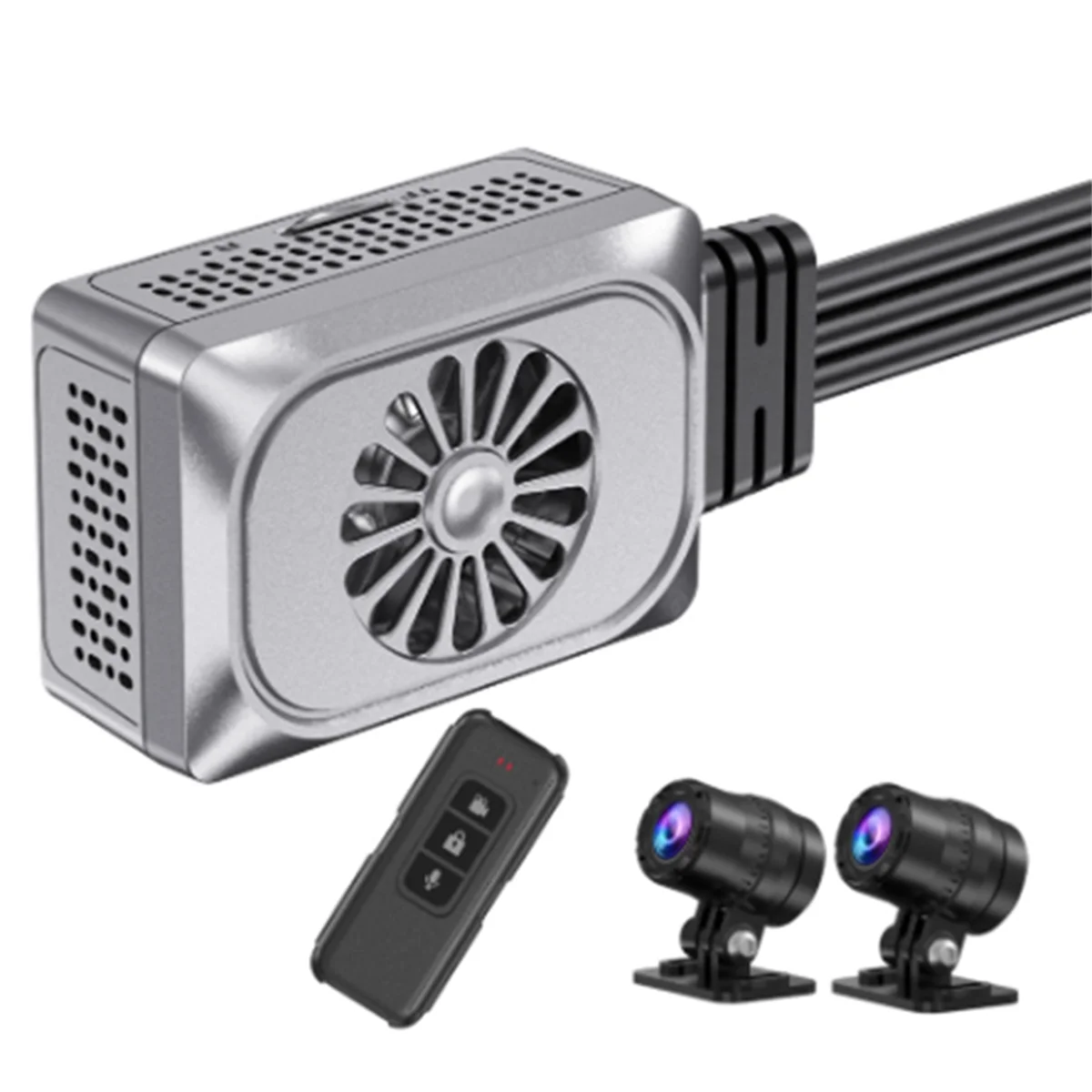 

ABSY Motorcycle Camera WiFi No Screen Ultra HD 2K + 2K GPS Motocycle DVR 1440P Dual Lens Waterproof Moto Dash Cam Recorder