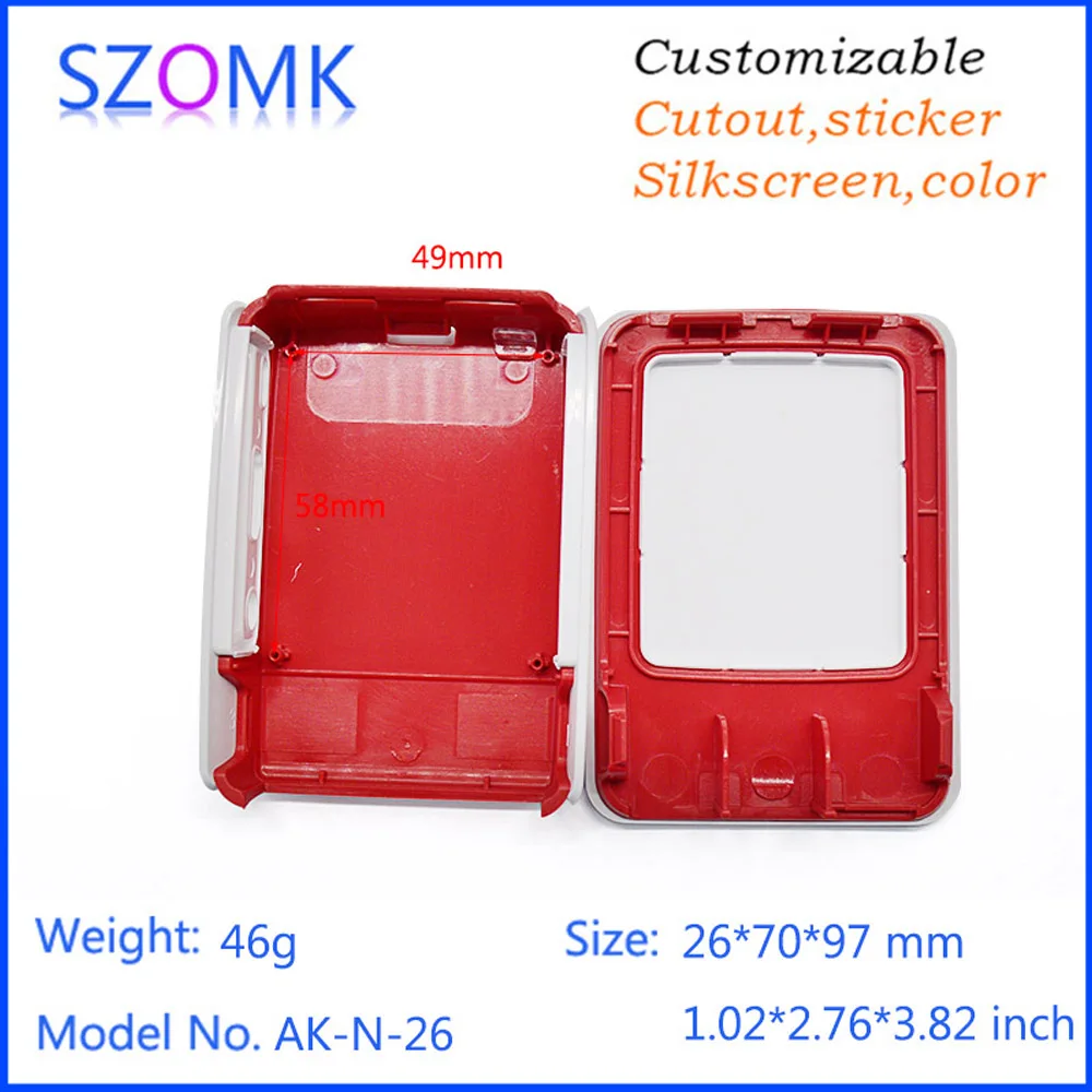 1Piece 26*70*97 mm szomk high quality raspberry pi 3 electronics enclosure plastic instrument boz